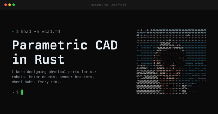 Parametric CAD in Rust
