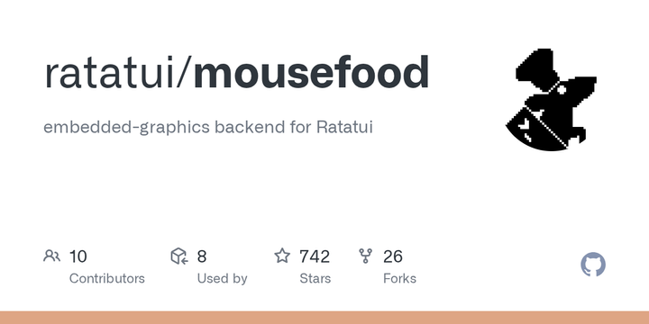 Mousefood – Build embedded terminal UIs for microcontrollers