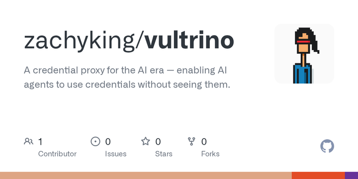 Show HN: Vultrino – Let AI agents use credentials without seeing them