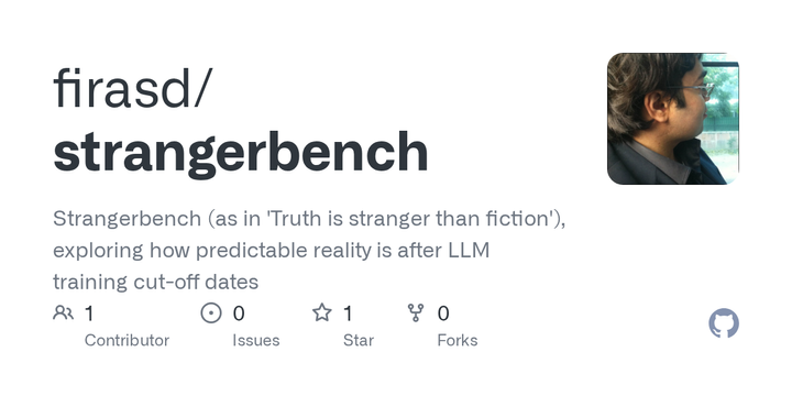 Strangerbench: A benchmark for AI forecasting after training cut-off dates