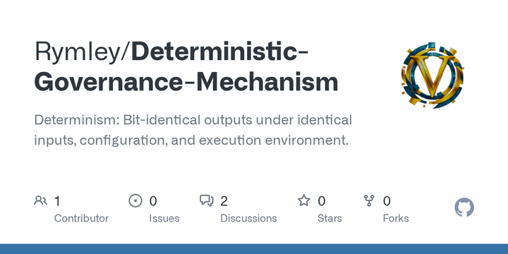 Deterministic Governance: mechanical exclusion / bit-identical