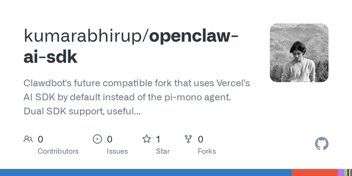 Vercel's Clawdbot fork that uses AI-SDK under the hood (compatible with useChat)