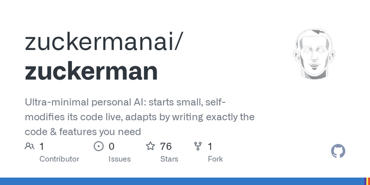 Show HN: Zuckerman – minimalist personal AI agent that self-edits its own code