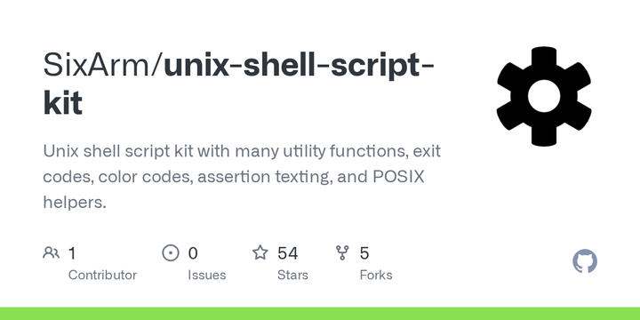 Show HN: unix-shell-script-kit 13.0 for POSIX functions, exit codes, color codes