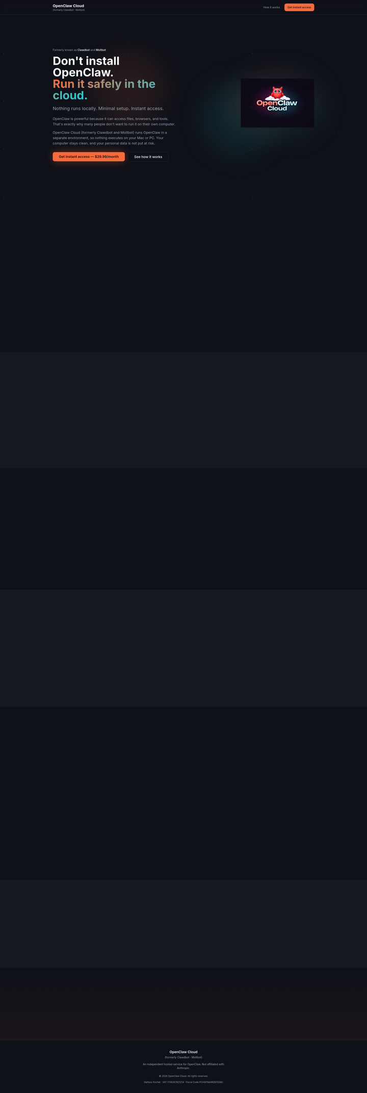 Show HN: OpenClaw Cloud – run OpenClaw safely in the cloud, no local install