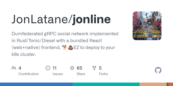 Dumfederated gRPC social network implemented in Rust/Tonic/Diesel