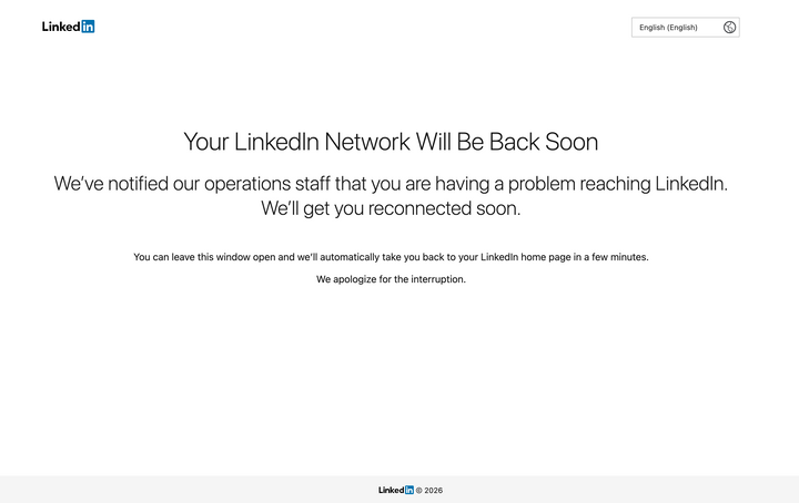 LinkedIn Is Down