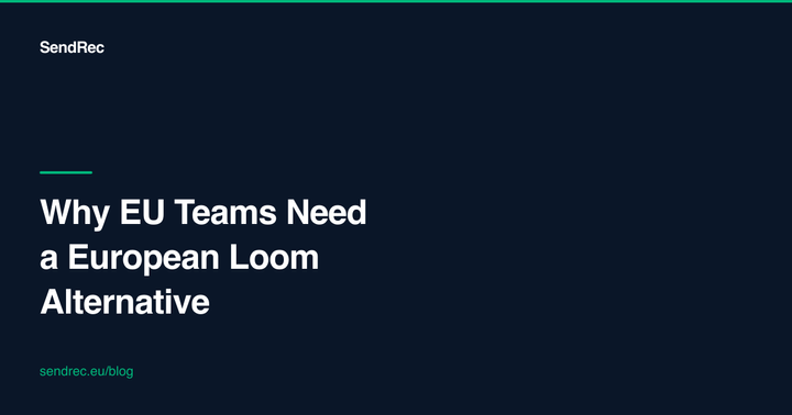 Show HN: SendRec – Open-source, EU-hosted alternative to Loom