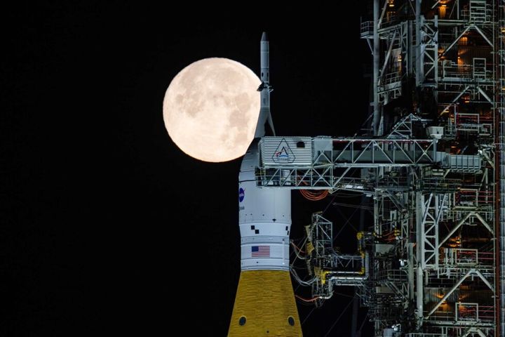 NASA hit by fuel leaks during a practice countdown of the moon rocket