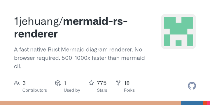 Show HN: Mmdr – 1000x faster Mermaid rendering in pure Rust (no browser)