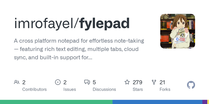 Show HN: Fylepad – A minimal, tabbed Markdown notepad built with Rust