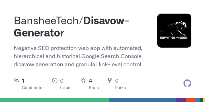 Show HN: Disavow Generator – Open-source tool to defend against negative SEO