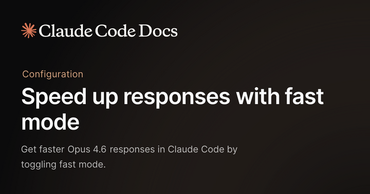 Speed up responses with fast mode