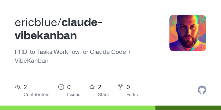 PRD-driven, dependency-aware agent workflow for Claude Code and Vibe Kanban