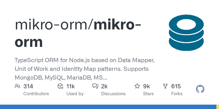 MicroORM: TypeScript ORM Using Data Mapper, Unit of Work, Identity Map Patterns