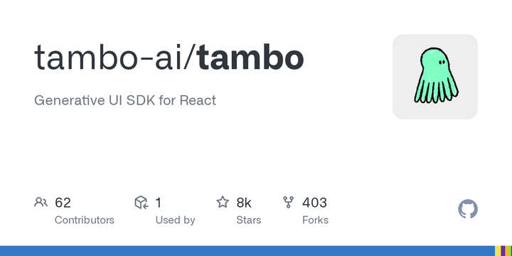 Tambo 1.0: Open-source toolkit for agents that render React components