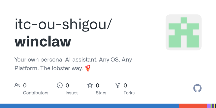 Show HN: WinClaw – Open-source personal AI assistant that runs locally on any OS