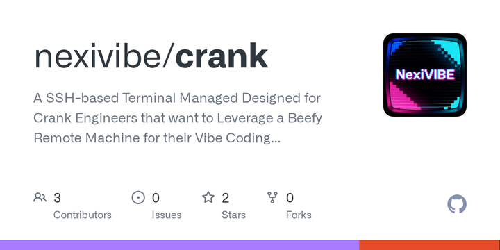 Show HN: Crank – The SSH Terminal Manager for Engineers Who Refuse to Close Tabs