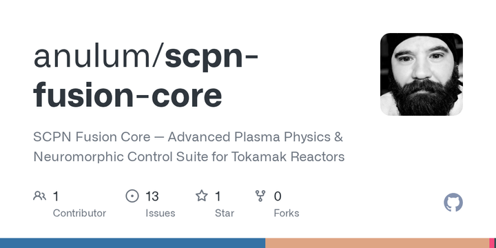 Show HN: SCPN Fusion Core – Tokamak plasma SIM and neuromorphic SNN control