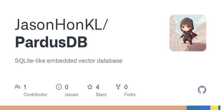 Show HN: PardusDB – SQLite-like vector database in Rust