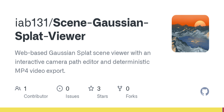 Scene Gaussian Splat Viewer