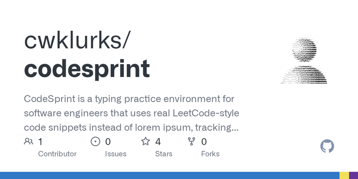 Show HN: Codesprint – A LeetCode Typing Trainer