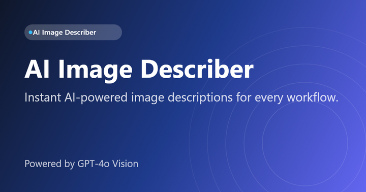 Show HN: AI Image Describer – GPT-4o Vision for alt text and SEO descriptions
