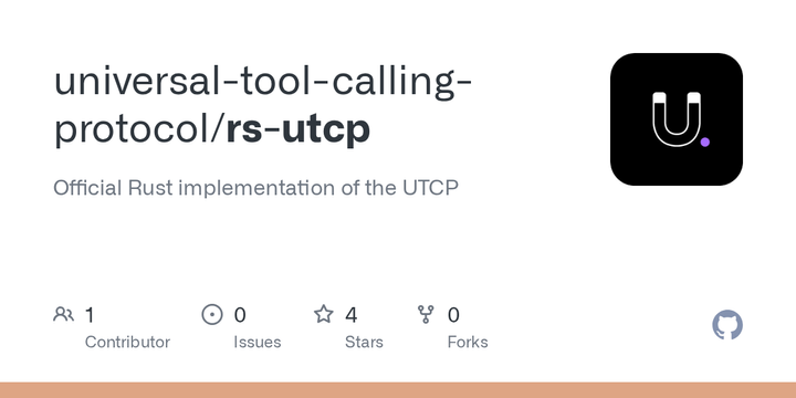Show HN: Rs-Utcp, a Rust Implementation of the Universal Tool Calling Protocol