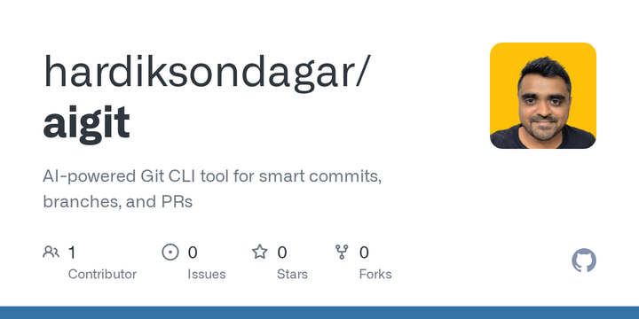 Show HN: Aigit – AI-powered Git CLI for commit messages, branch names, and PRs