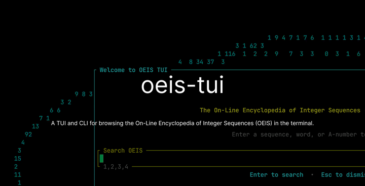 Show HN: oeis-tui – A TUI to search OEIS integer sequences in the terminal