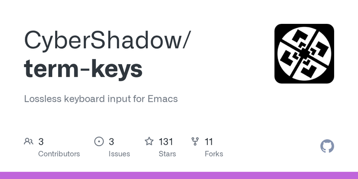 Term-keys – Lossless keyboard input for Emacs
