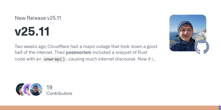 Niri 25.11 released with alt-tab and other improvements