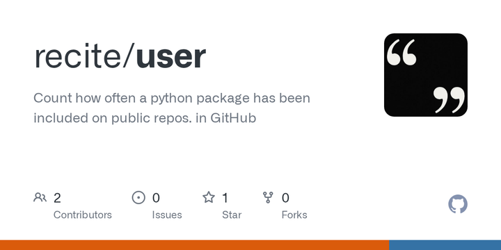 Estimate how often a Python library is used in a public GitHub repository