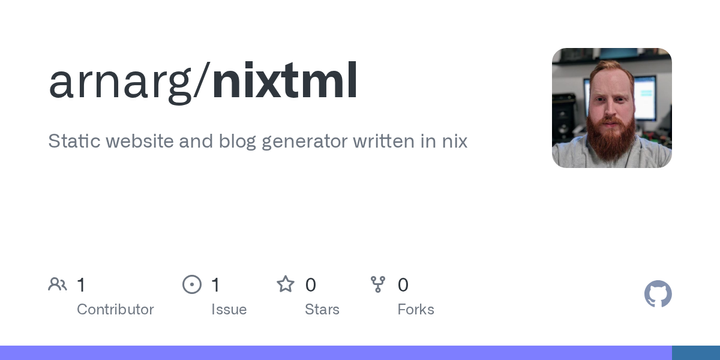 Nixtml: Static website and blog generator written in Nix