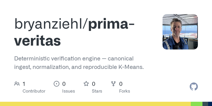 Show HN: Prima Veritas – Deterministic Analytics Engine for Reproducible ML