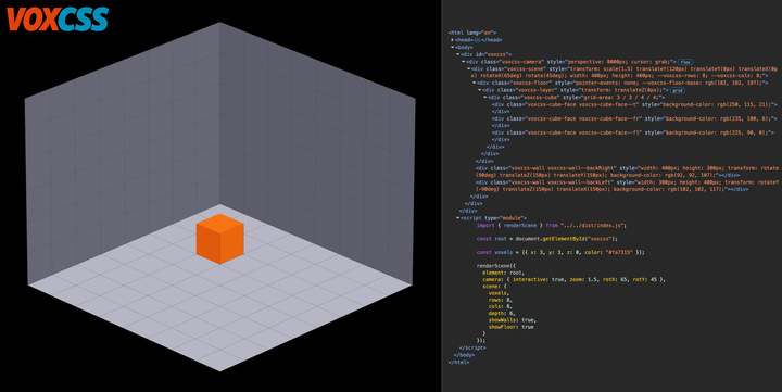 Show HN: VoxCSS – A DOM based voxel engine