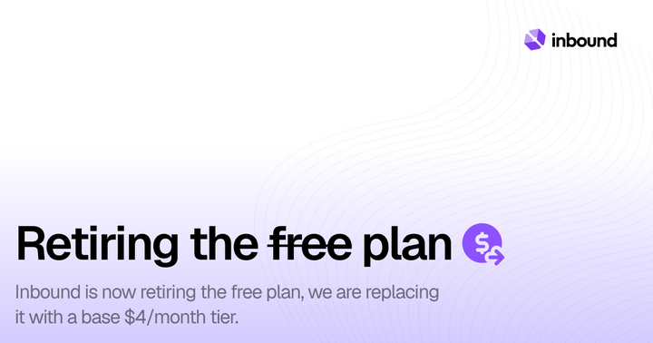Inbound gets rid of the free plan