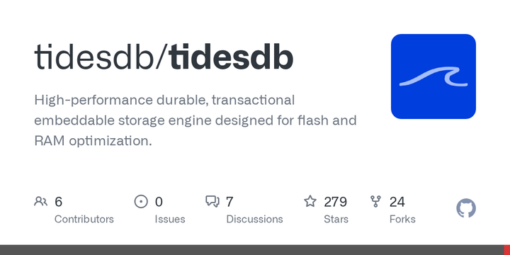 Show HN: TidesDB – A storage engine that outperforms RocksDB