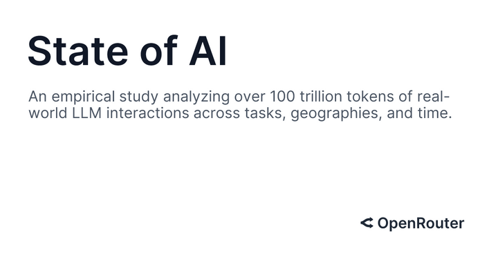 State of AI: An Empirical 100T Token Study with OpenRouter
