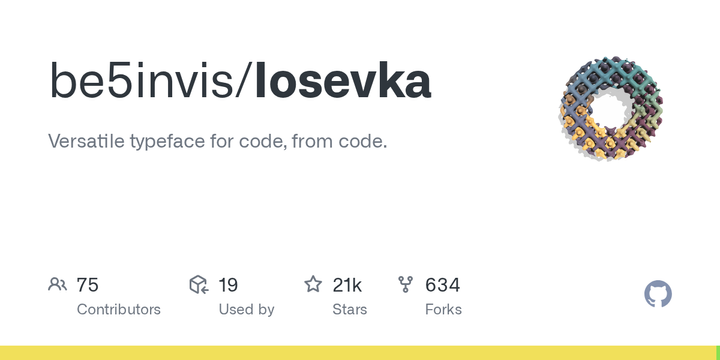 Iosevka – Versatile typeface for code, from code