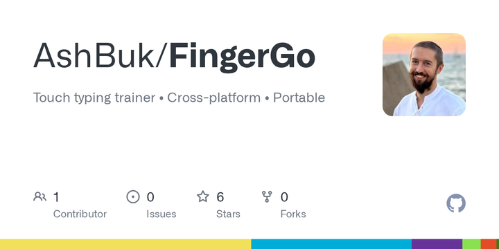Show HN: FingerGo – lightweight cross-platform touch-typing trainer