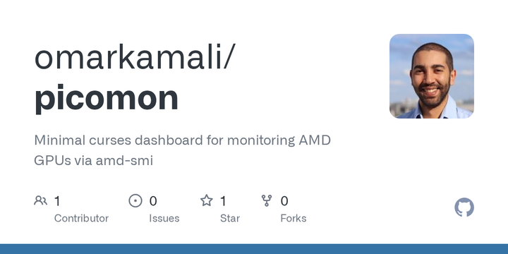 Show HN: Picomon, a minimal TUI monitor for AMD GPUs