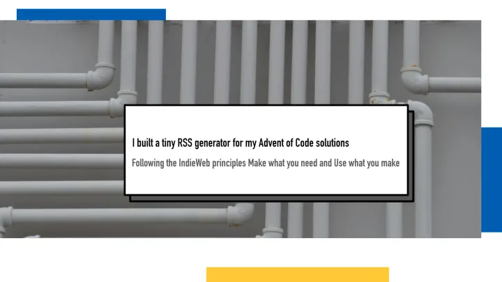 I built a tiny RSS generator for my Advent of Code solutions