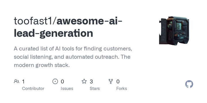 Show HN: AI Lead Generation – A curated list of tools for finding leads
