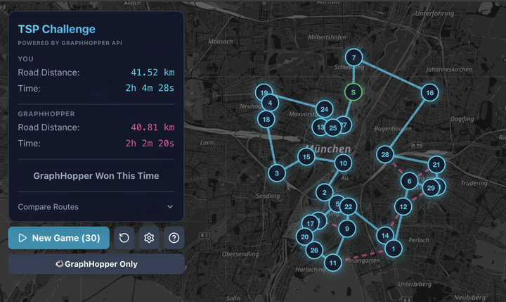 Show HN: A TSP game I wanted for 10 years - built in 4 hours
