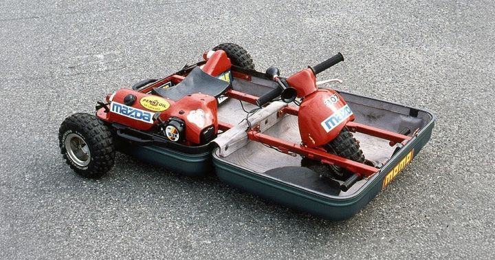 Mazda suitcase car, a portable three-wheeled vehicle that fits in the luggage