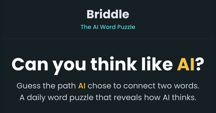 Show HN: Briddle – Guess the AI's semantic path between two words
