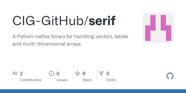 Show HN: Serif – a zero-dependency, DataFrame for Python