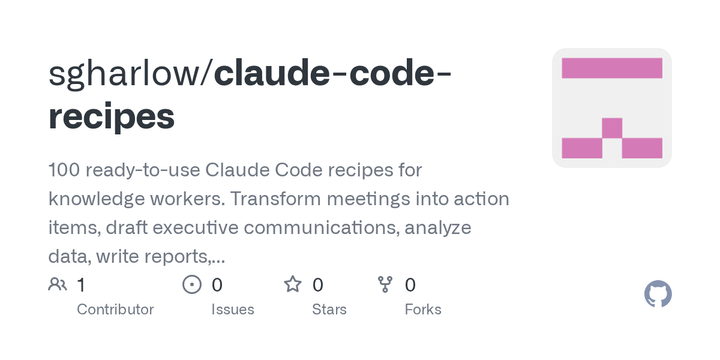 Show HN: Claude Code recipes for knowledge workers