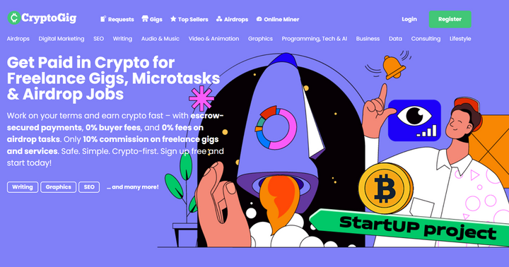 Show HN: CryptoGig – A Marketplace for Freelancers Paid in Crypto
